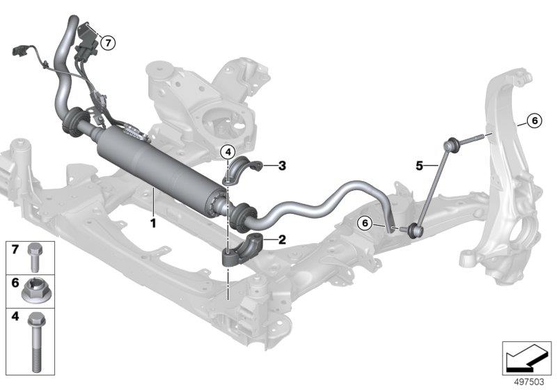 Diagram Front stabilizer bar/Dynamic Drive for your 2016 BMW 330e   