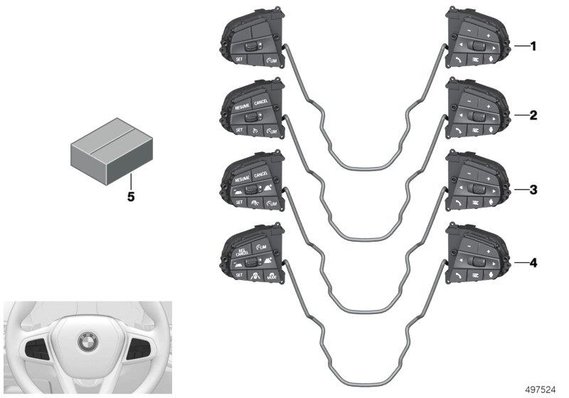 Diagram Switch, steering wheel "Sport" for your BMW