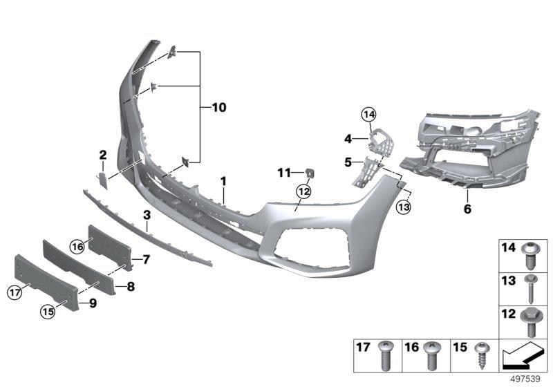 Diagram M Trim, front for your 2018 BMW M6   