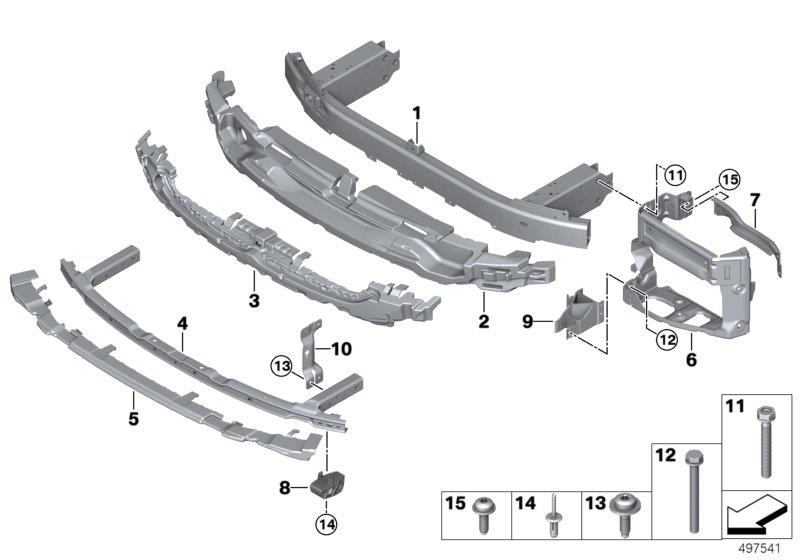 Diagram Carrier, front for your 2023 BMW X3  30eX 