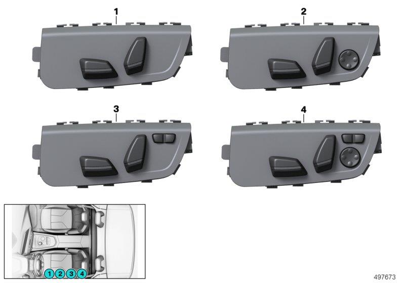 Diagram Seat adjustment switch, driver for your BMW