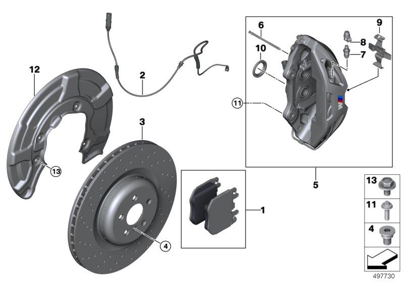 Diagram M Performance front brake - replacement for your 2023 BMW X3  30eX 