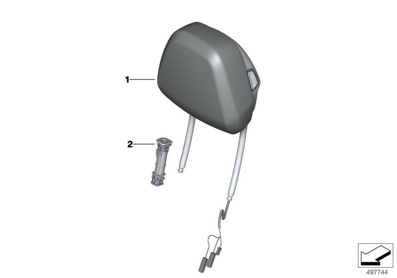 Diagram Seat, front, head restraint Comfort seat for your 1988 BMW M6   