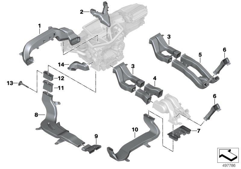 Diagram Air duct for your 2007 BMW M6   