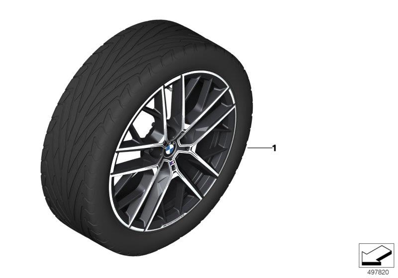 Diagram BMW LA wheel M Perf. Doub.sp.555M-19" for your BMW