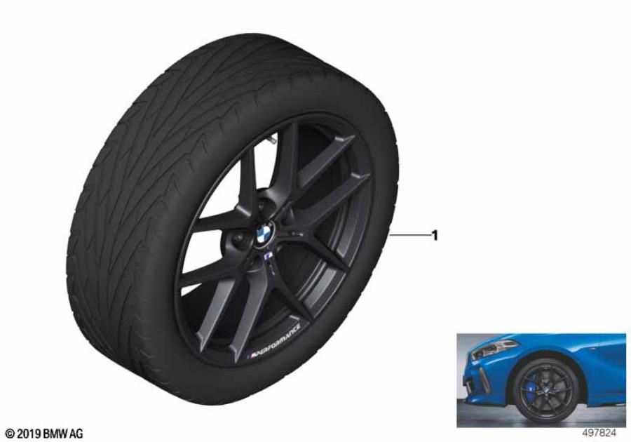 Diagram BMW LA wheel M Perf. Y-spoke 554M - 18" for your BMW
