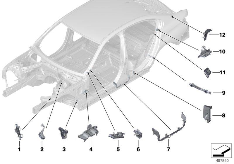 Diagram Cavity sealings for your 2009 BMW M6   