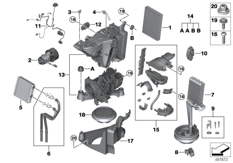 Diagram Rear air conditioner for your BMW