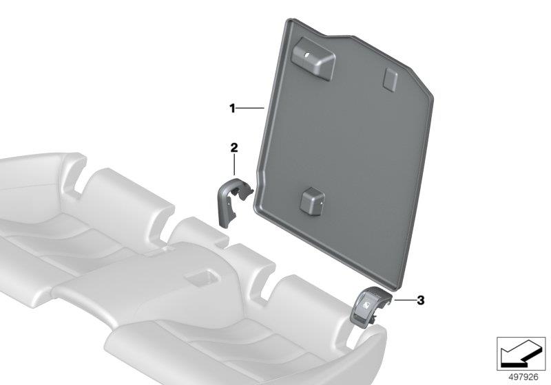 Diagram Seat, rear, seat trim covers for your 2007 BMW M6   