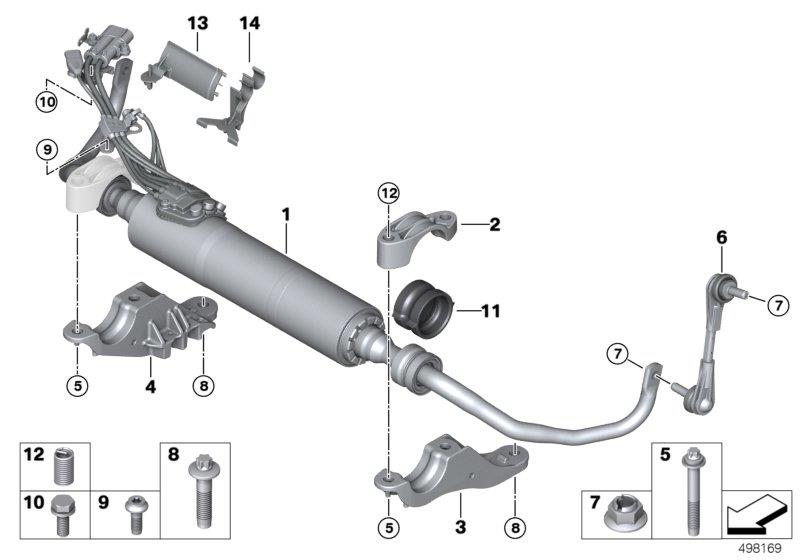 Diagram Stabilizer, front / Dynamic Drive, AWD for your 2010 BMW M6   