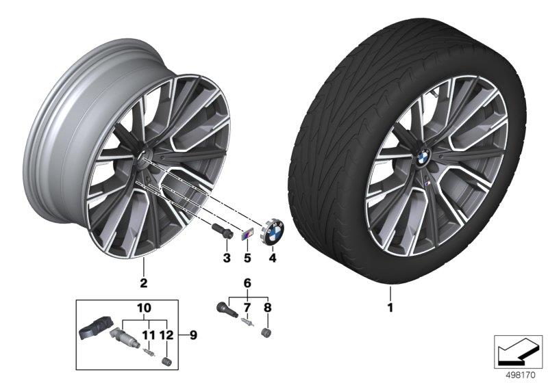 Le diagramme BMW AL roue rayons en étoile 817M - 20" pour votre BMW 750i  