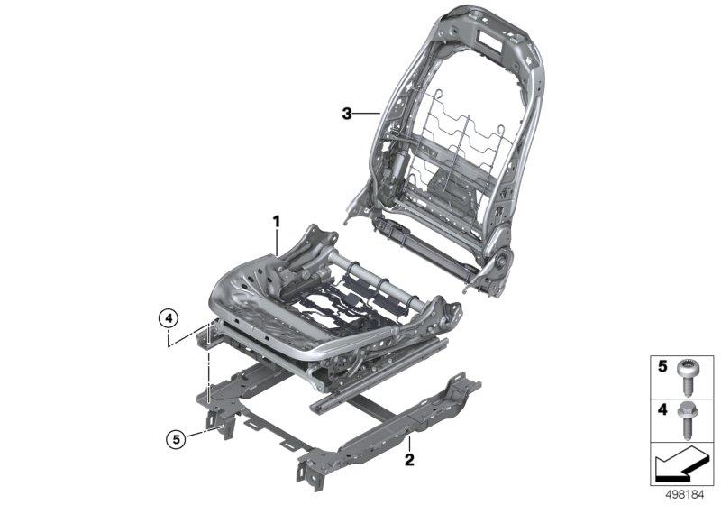 Diagram Rear seat, seat frame, business for your 2016 BMW 228i   