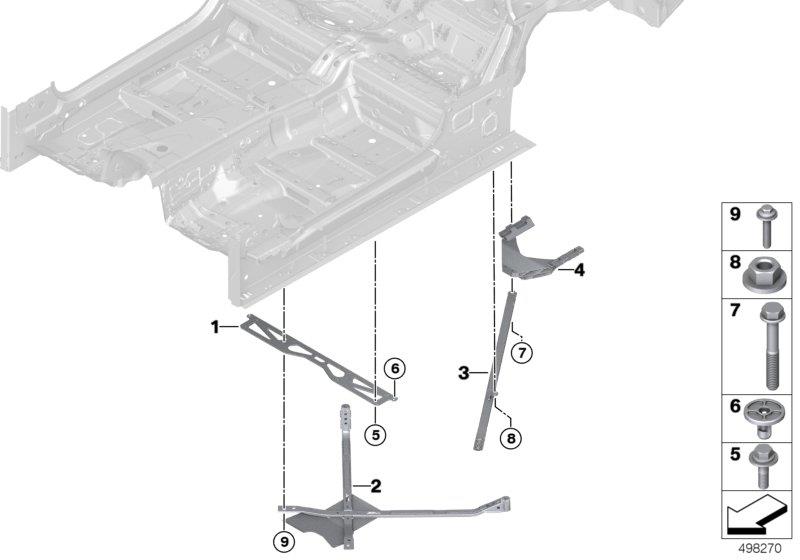 Diagram Reinforcement for body, rear for your BMW X2  