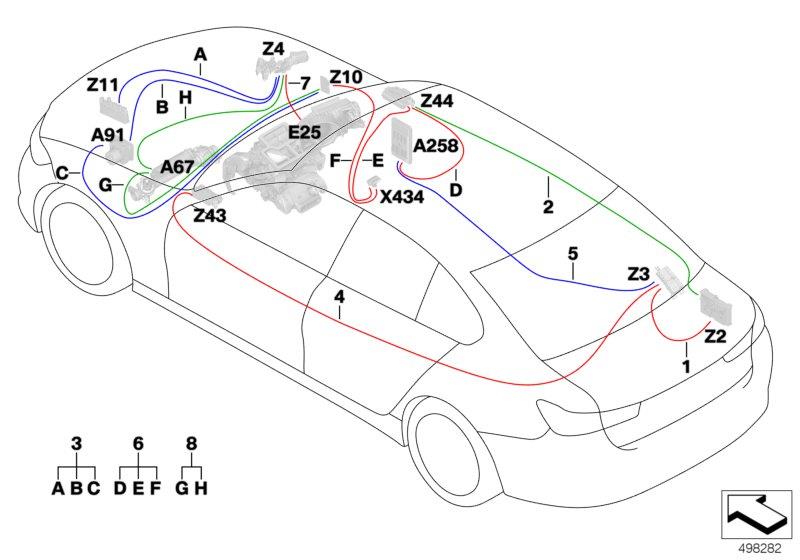 Diagram Supply cable main wiring harness for your 2022 BMW 330i Sedan  