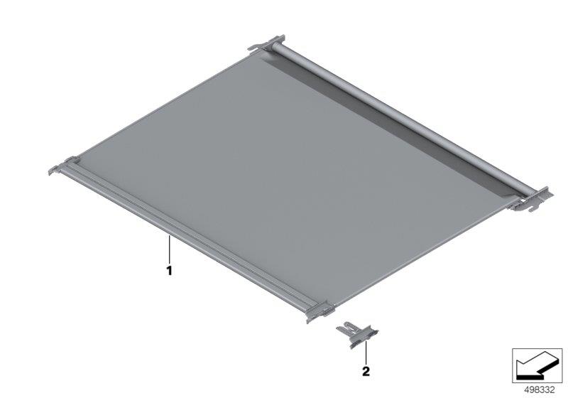 Diagram Sliding/tilting sunroof blind for your BMW