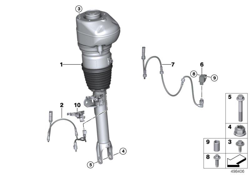 Diagram Air spring strut, front for your BMW