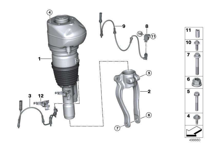 Diagram Air suspension front all-wheel drive for your BMW