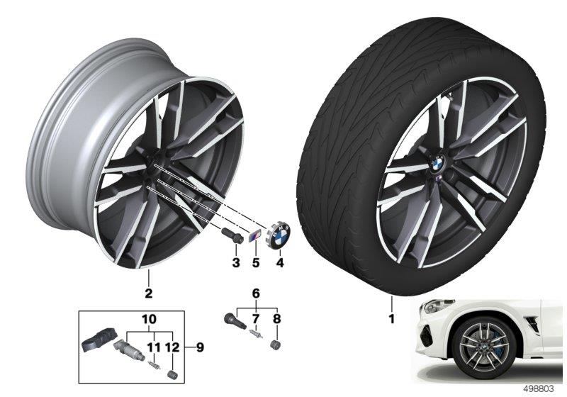 Le diagramme BMW AL roue rayons doubles 764M - 20" pour votre BMW