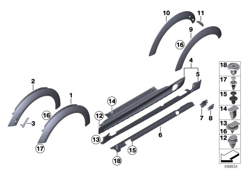 Diagram Cover door sill / wheel arch for your MINI