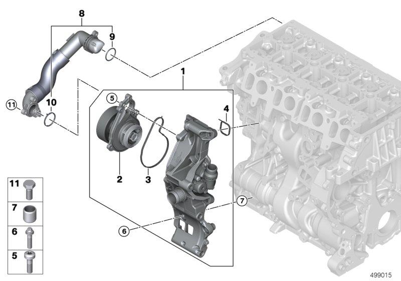 Diagram Cooling system-coolant pump for your 2006 BMW M6   