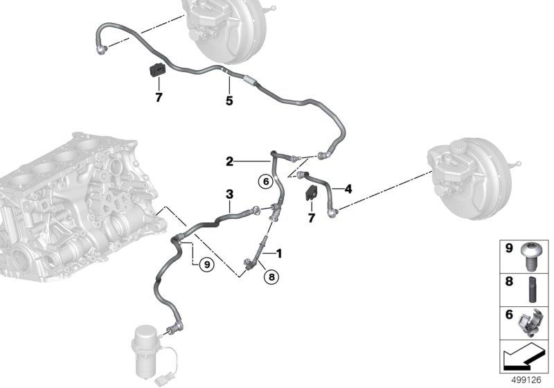 Diagram Vacuum line for brake booster for your 2014 BMW M6   