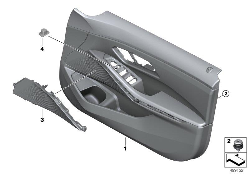 Diagram Door trim panel, front for your 2014 BMW M6   