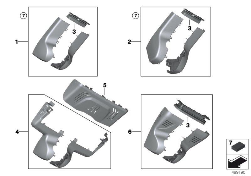 Diagram Covers for interior rearview mirror for your BMW