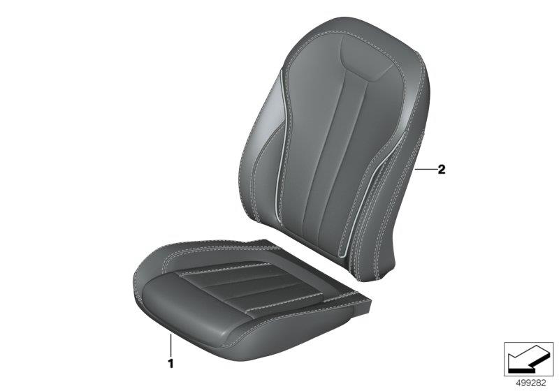 Diagram Individual cover, leather comfort seat for your 1988 BMW M6   