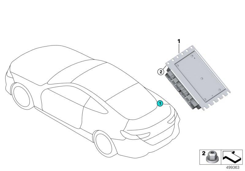 Diagram Rear axle differential control unit for your BMW