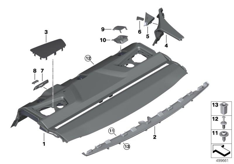 Diagram Rear window shelf for your BMW M6  