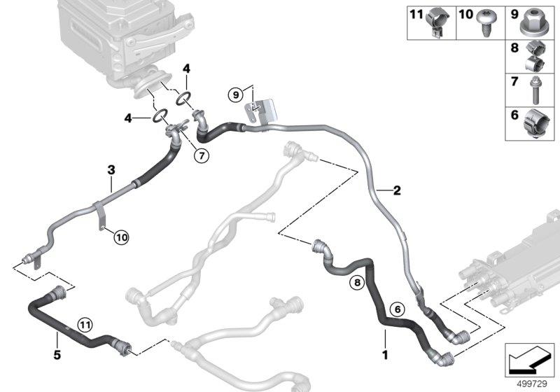 Diagram Cooling circuit, e-motor electronics for your 2010 BMW M6   