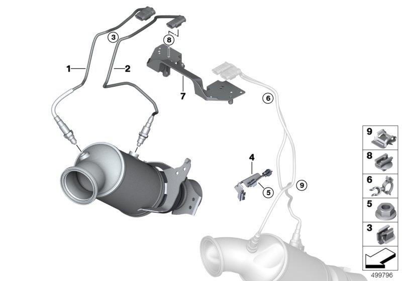 Diagram Lambda Probe Fixings for your 2015 BMW M6   