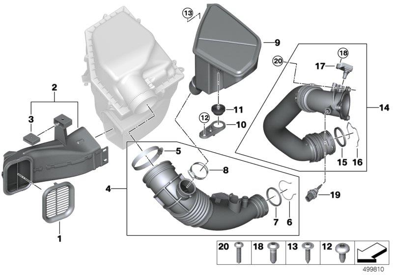Diagram Air duct for your 2021 BMW X3  30i 