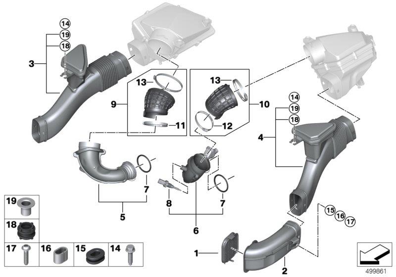 Diagram Air duct for your 2018 BMW X2 28iX  