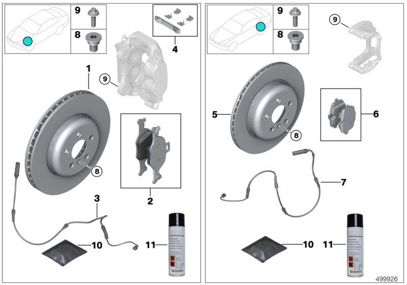 Diagram Brake service for your BMW X6  