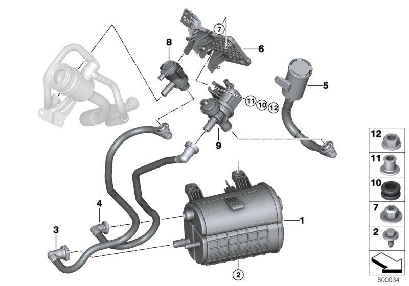 Diagram Activated Charcoal Filter for your 2007 BMW M6   