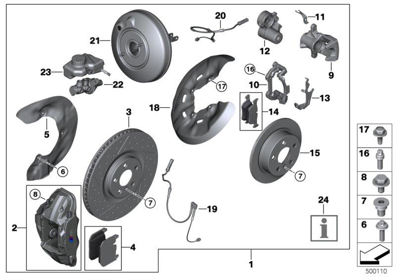 Diagram M Performance brake for your BMW