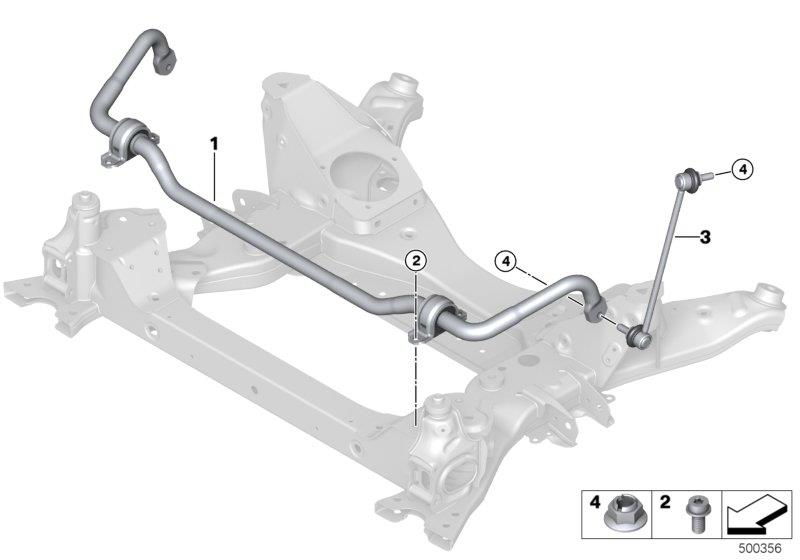 Diagram Stabilizer, front, AWD for your BMW M6  