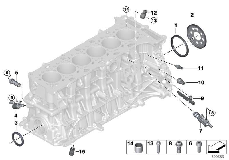 Diagram Engine Block Mounting Parts for your BMW M4  