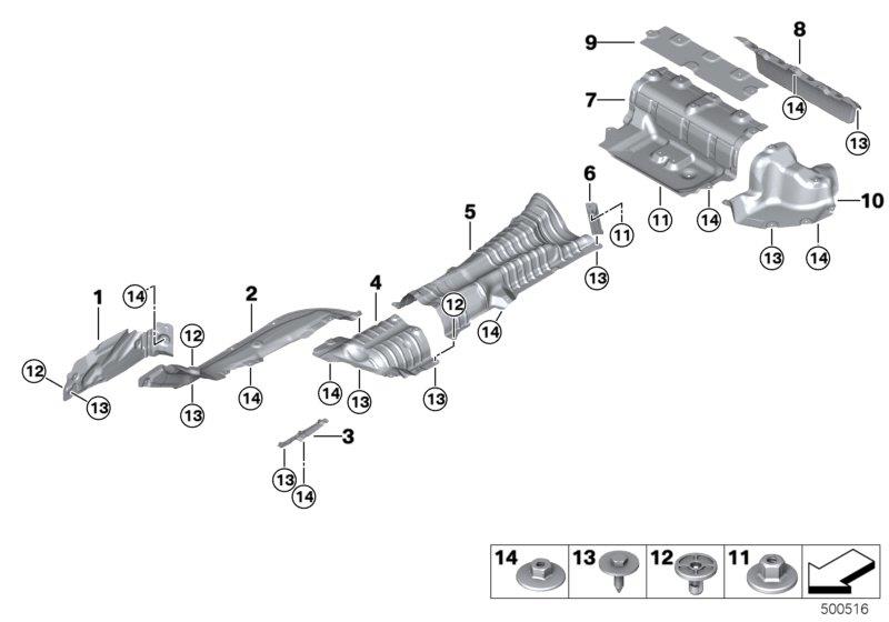 Diagram Heat insulation for your 1988 BMW M6   