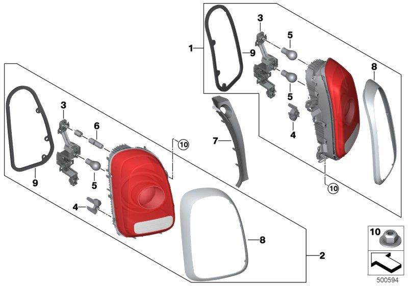 Diagram Rear light for your MINI