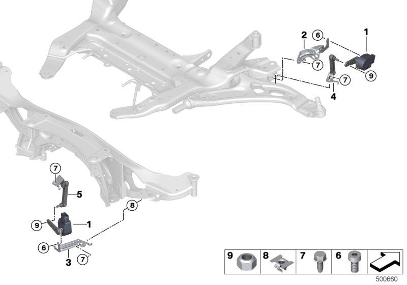 Diagram Headlight vertical aim control sensor for your 2022 BMW M235iX   