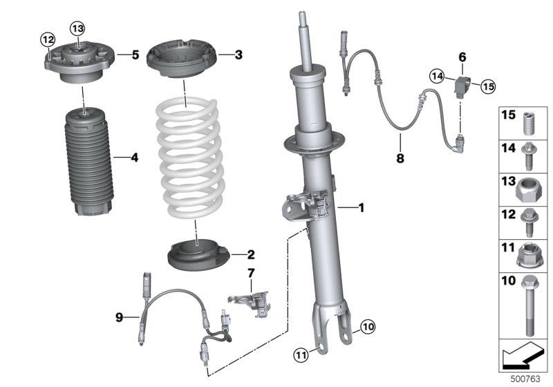 Diagram Strut front VDC / mounting parts for your 2016 BMW M6   