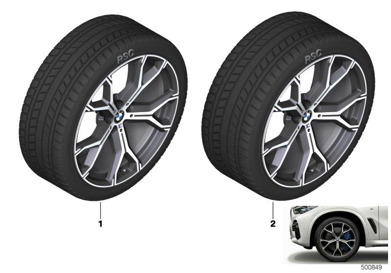 Diagram Winter wheel w.tire M Y-sp.741M - 21" for your 2021 BMW X6   