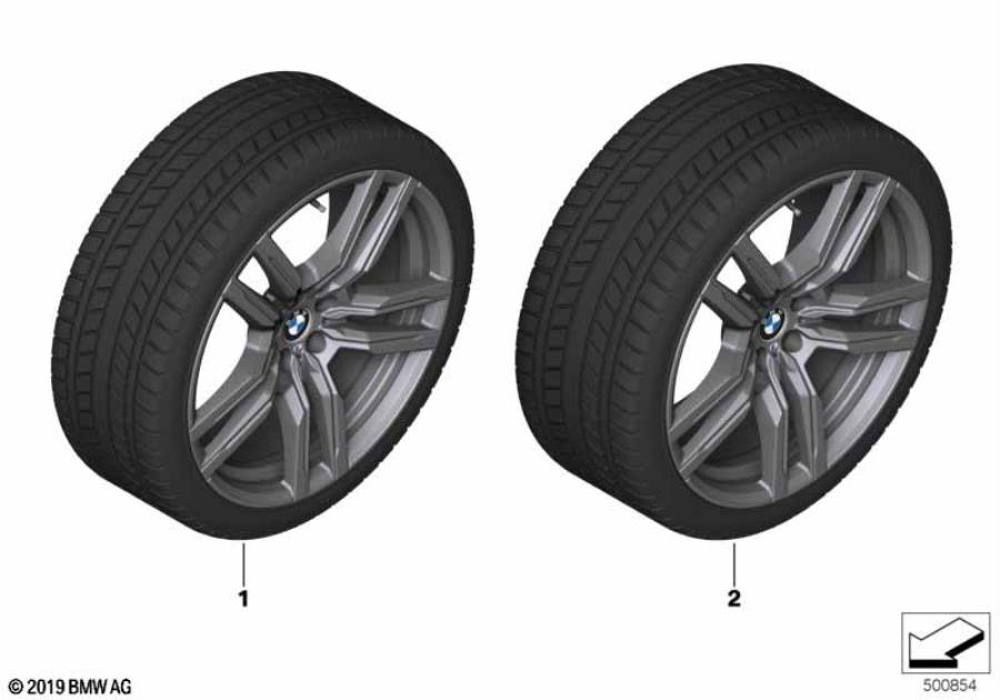 Diagram Winter wheel w.tire M doub.sp.808M-21" for your 2023 BMW X5   