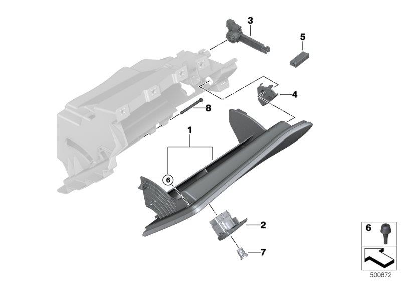 Diagram Glove box for your 2010 BMW M6   