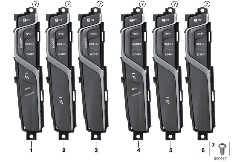 Diagram Operating unit, center console for your BMW X3  