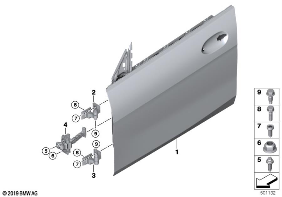 Diagram Front door-hinge/door brake for your 2014 BMW M6   