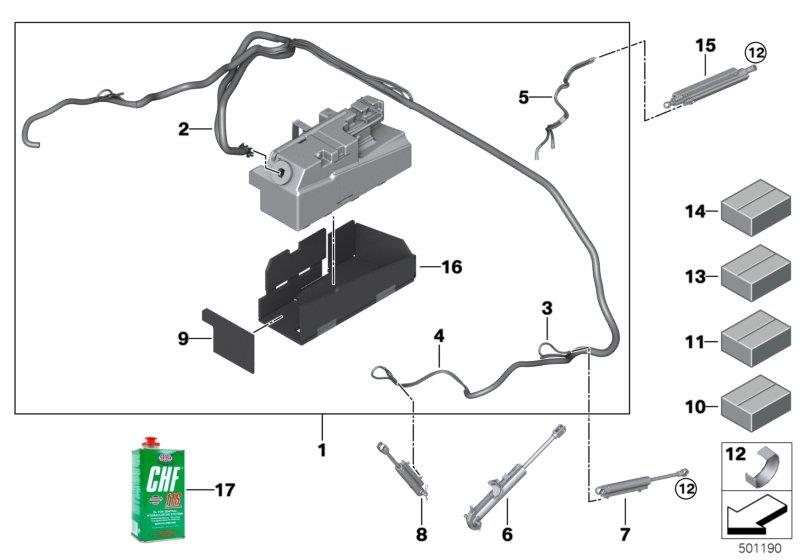 Diagram Folding-top, hydraulic for your BMW