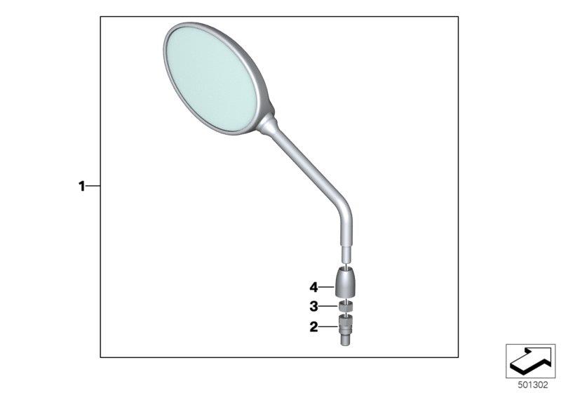 Diagram Mirror for your 2015 BMW C650 Sport   